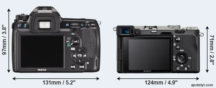 Comparison K-5 II or A7C rear
