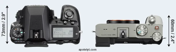 Compare K-5 II versus A7C top