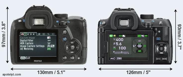 Comparison K-500 or K-70 rear