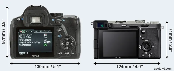Comparison K-500 or A7C rear