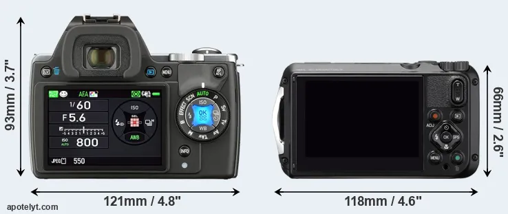 Comparison K-S1 or WG-6 rear