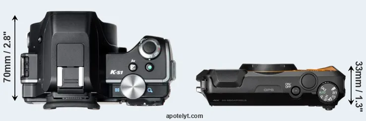 Compare K-S1 versus WG-6 top