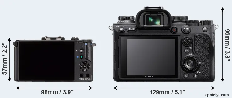 Comparison Pentax Q or A9 II rear