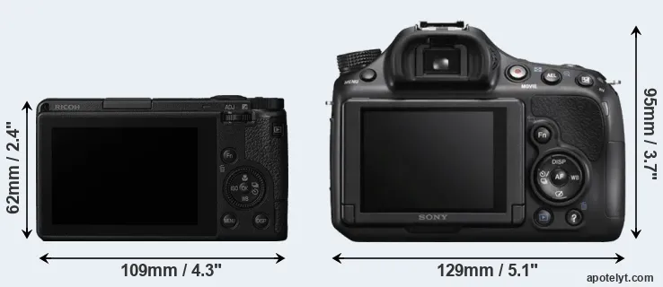 Comparison GR III or A58 rear