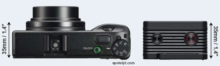 Compare GR IIIx versus RX0 II top