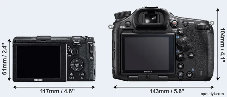 Comparison GR or A99 II rear
