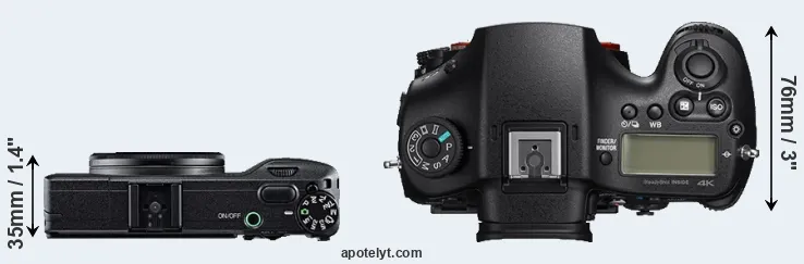 Compare GR versus A99 II top