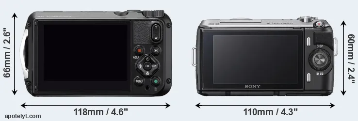 Comparison WG-6 or NEX-C3 rear
