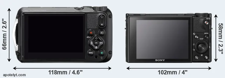 Comparison WG-6 or RX100 VII rear