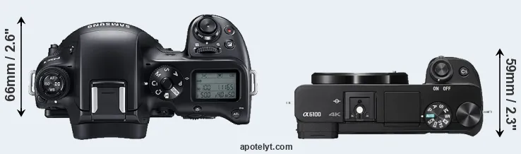 Compare NX1 versus A6100 top