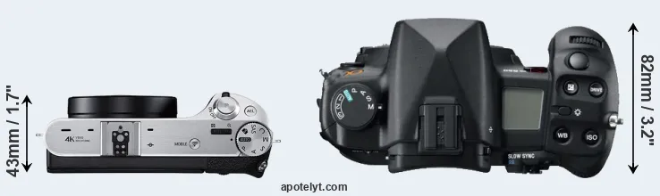 Compare NX500 versus A850 top
