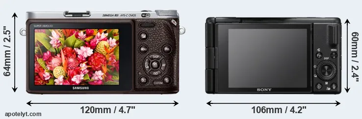Comparison NX500 or ZV-1 II rear