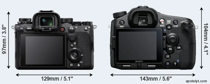 Comparison A1 or A77 rear