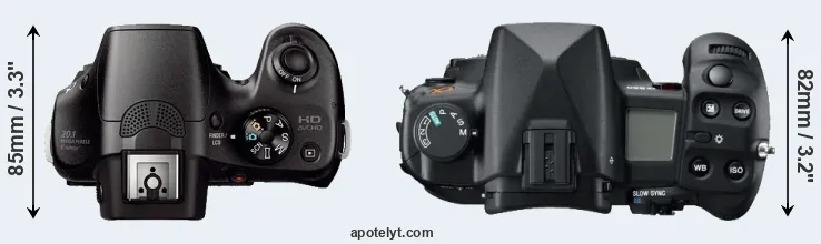 Compare A3000 versus A850 top