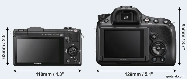 Comparison A5100 or A58 rear