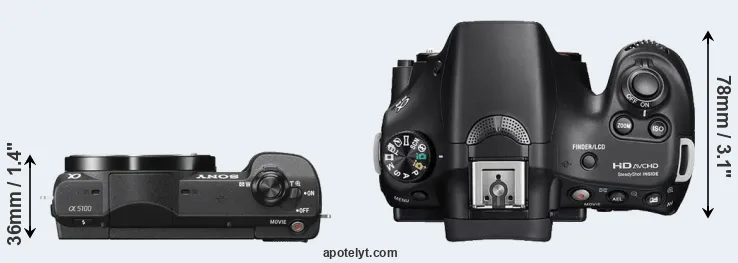 Compare A5100 versus A58 top