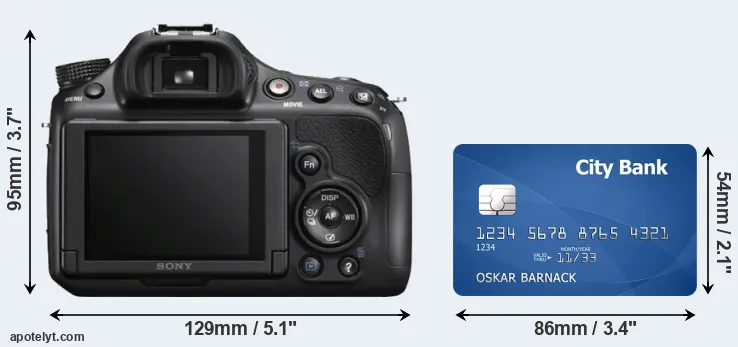 A58 and credit card rear side