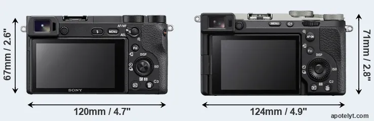 Comparison A6500 or A7C R rear