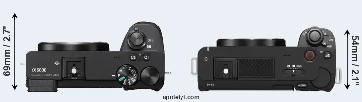 Compare A6600 versus ZV-E1 top