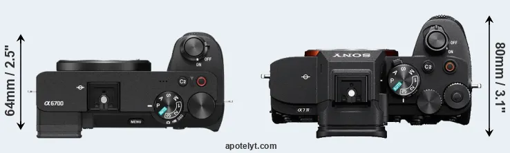 Compare A6700 versus A7 IV top