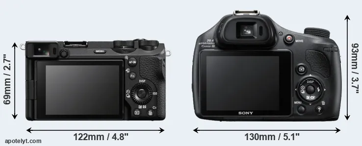 Comparison A6700 or HX400V rear