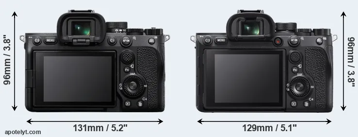 Comparison A7 IV or A7R IVA rear