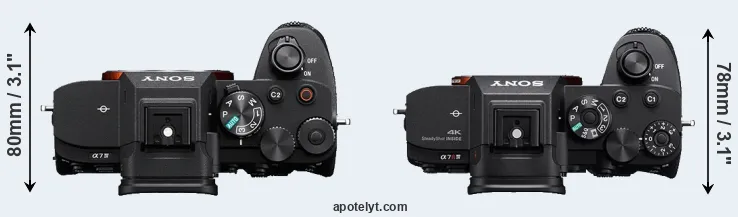 Compare A7 IV versus A7R IVA top