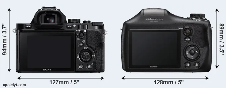 Comparison A7 or H300 rear