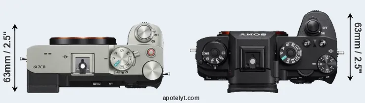 Compare A7C R versus A9 top