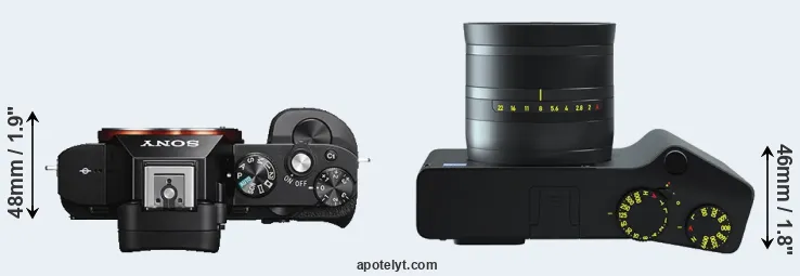 Compare A7S versus ZX1 top