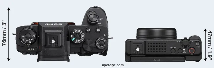 Compare A9 II versus ZV-1 II top