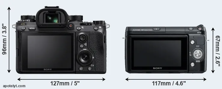 Comparison A9 or NEX-F3 rear