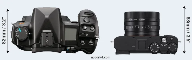 Compare A900 versus RX1R III top