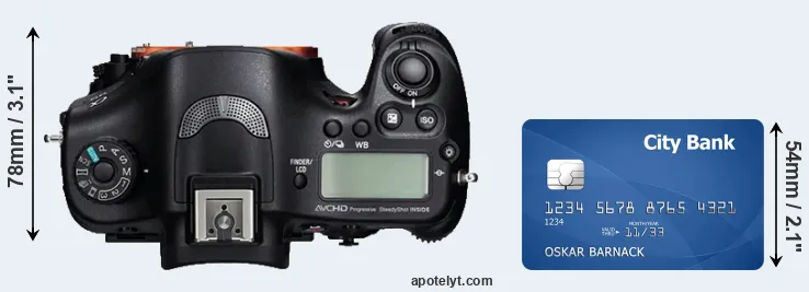A99 versus credit card top view