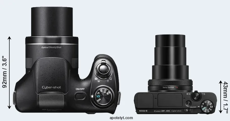 Compare H300 versus RX100 VI top