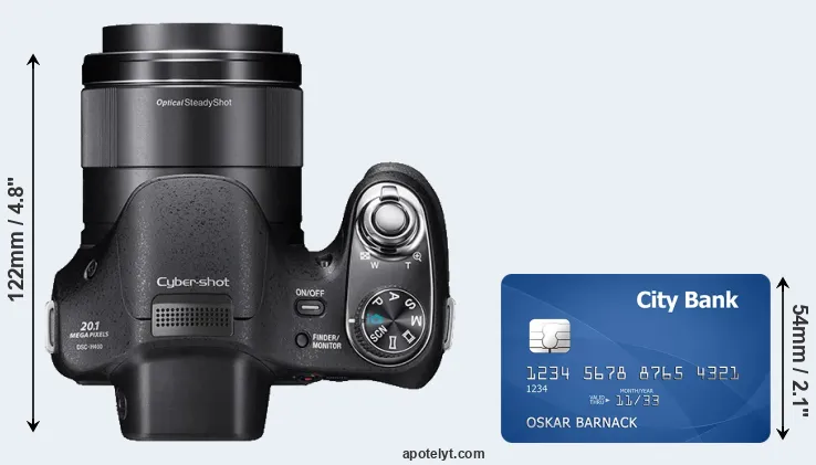 H400 versus credit card top view