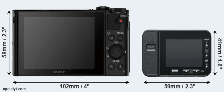 Comparison HX80 or RX0 II rear