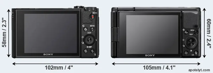 Comparison HX99 or ZV-1 rear