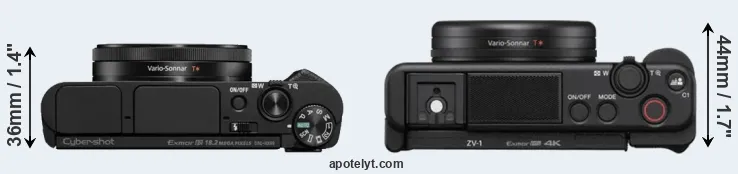 Compare HX99 versus ZV-1 top