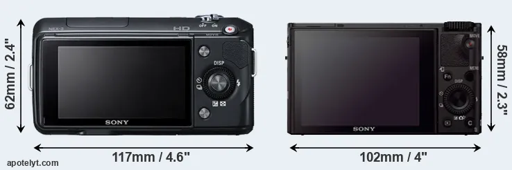 Comparison NEX-3 or RX100 III rear