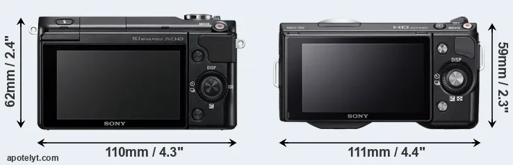 Comparison NEX-3N or NEX-5N rear